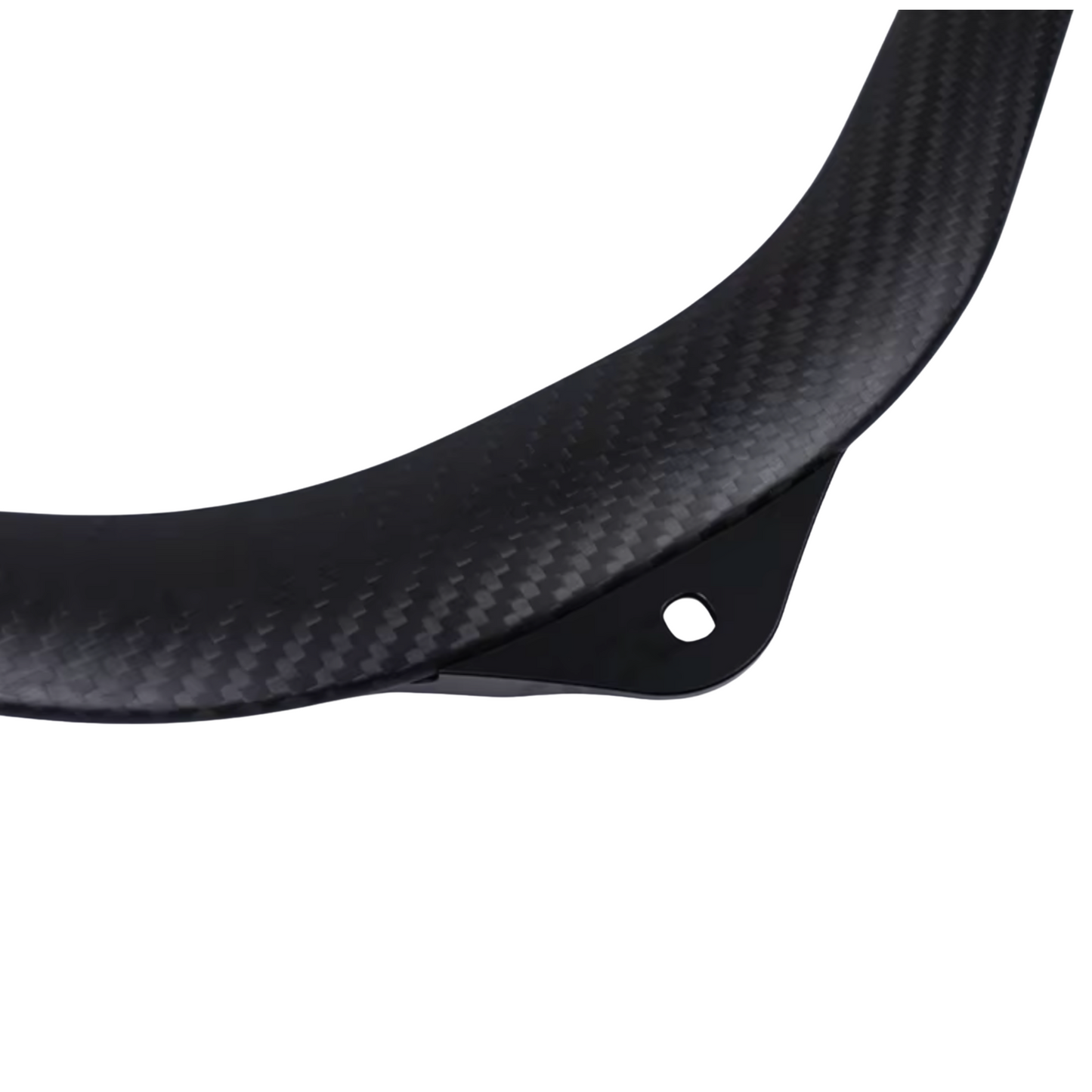 Carbon fiber trim piece on a white background