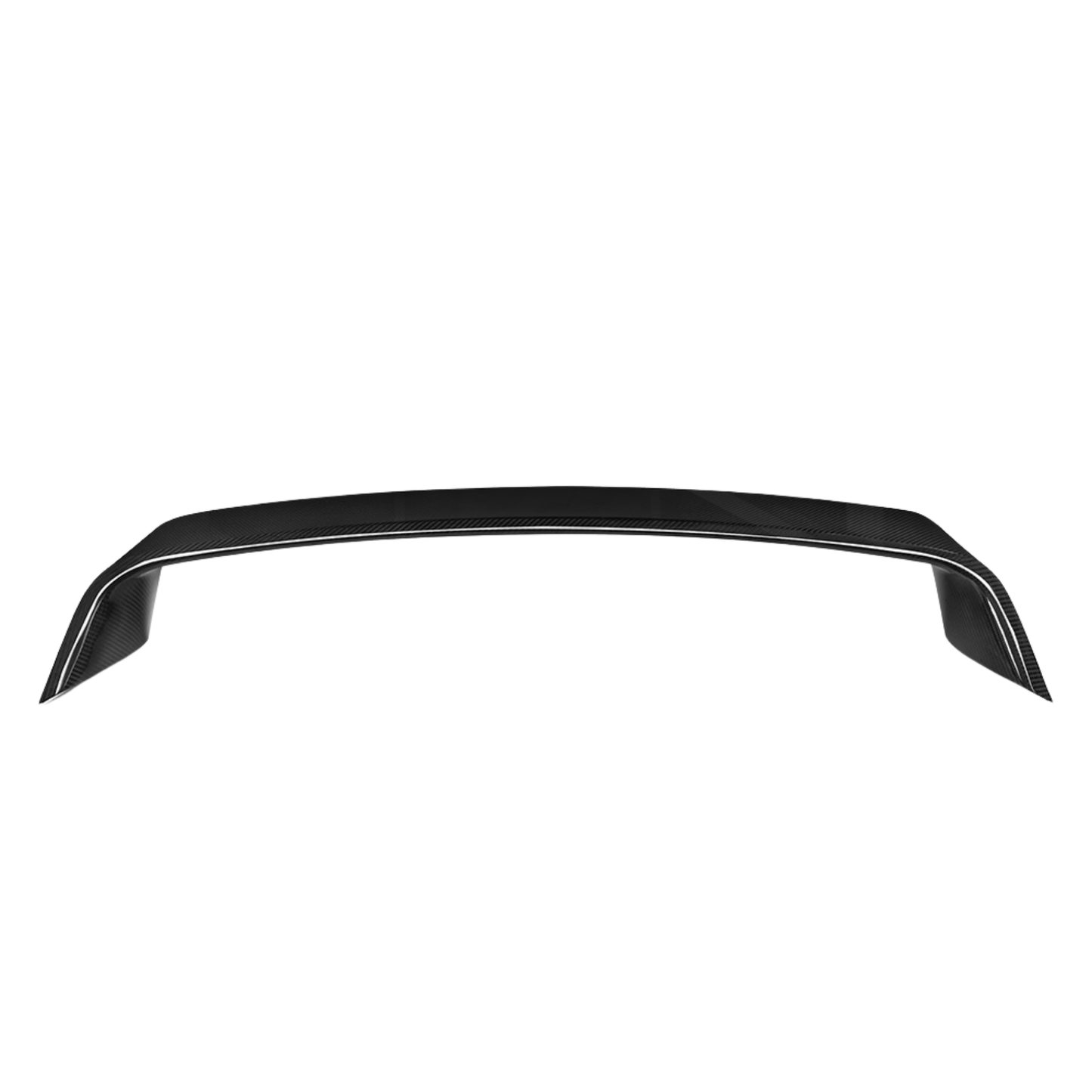 Black car spoiler on a white background