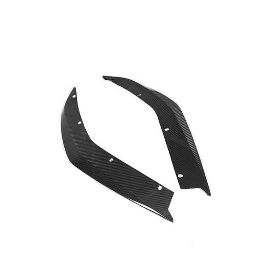 Carbon fiber car part on a white background