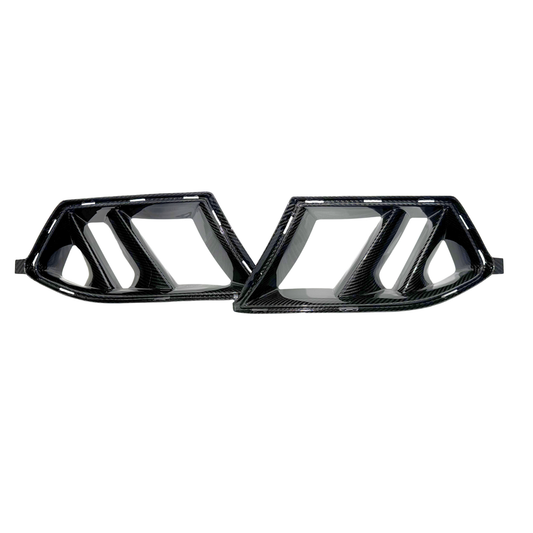 Carbon fiber car grille on a white background